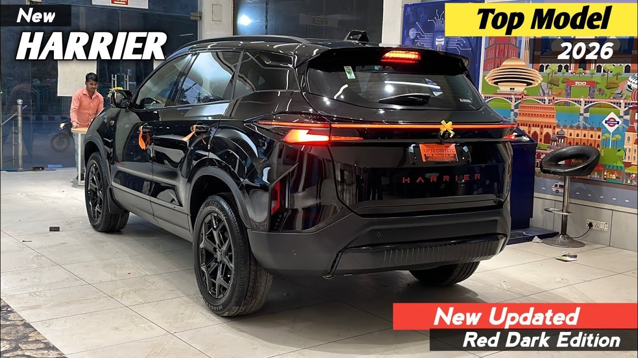 2026 Tata Harrier Red Dark Edition Top Model Review and Features